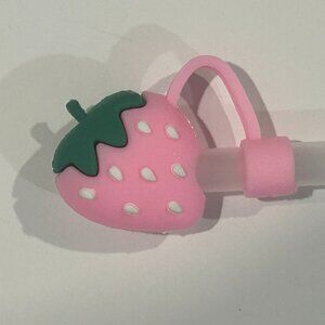 Pink Strawberry Strawtopper